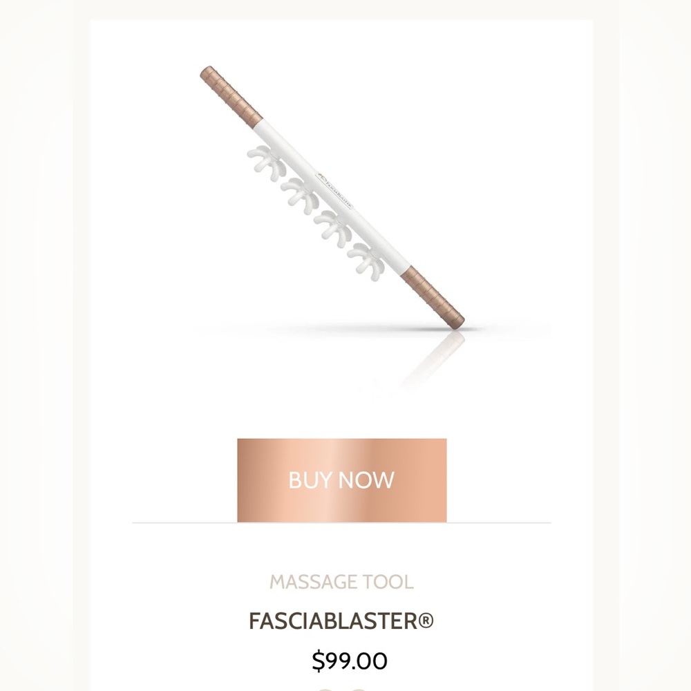 FasciaBlaster White and Gold Massage Tool